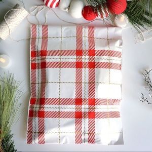 NEW 25 POLY MAILERS Christmas plaid (6x9)